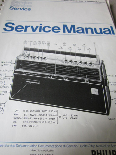 Philips radio recorder 22rr645 - philips,