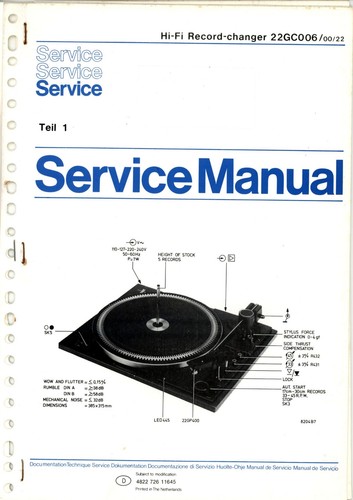 Philips manuale servizio - di,