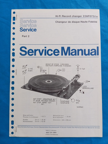 Philips 22af073 record - 22af073, hi-fi
