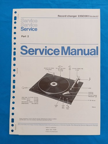 Philips 22gc061 parte record - philips,