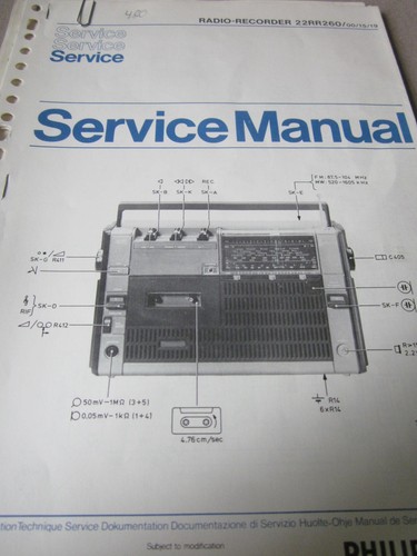Philips radio recorder 22rr260 - radio,