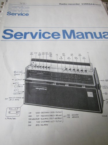 Philips radio recorder 22rr644 - philips,