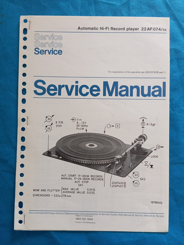 Philips 22af074 record - 22af074,