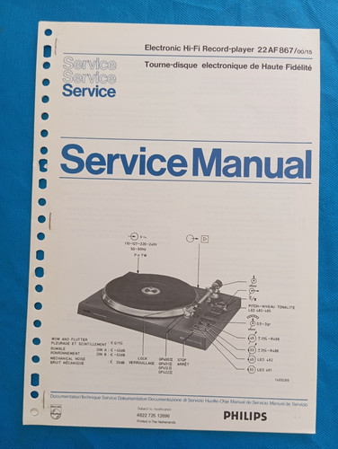 Philips 22af867 hifi record - philips,
